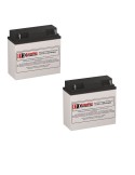Batteries for Ibm 1500thv UPS, 2 x 12V, 18Ah - 216Wh