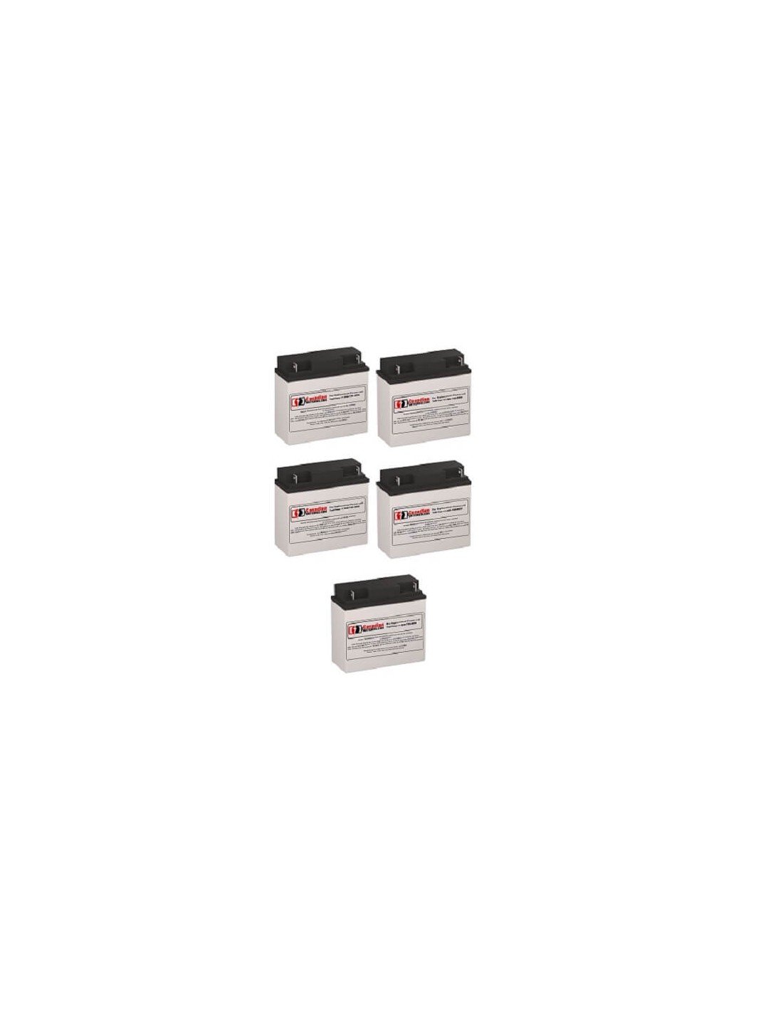 Batteries for Mitsubishi 7011a-20 UPS, 5 x 12V, 18Ah - 216Wh
