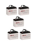 Batteries for Topaz 83256-01 UPS, 5 x 12V, 33Ah - 396Wh