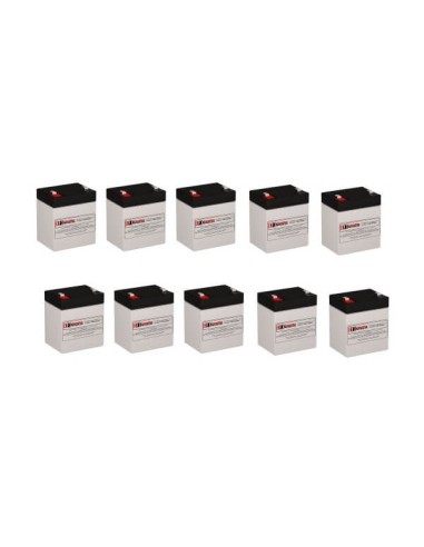 Batteries for Mitsubishi 7011a-10 UPS, 10 x 12V, 5Ah - 60Wh