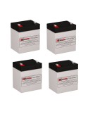 Batteries for Oneac On1000xau-cn UPS, 4 x 12V, 5Ah - 60Wh