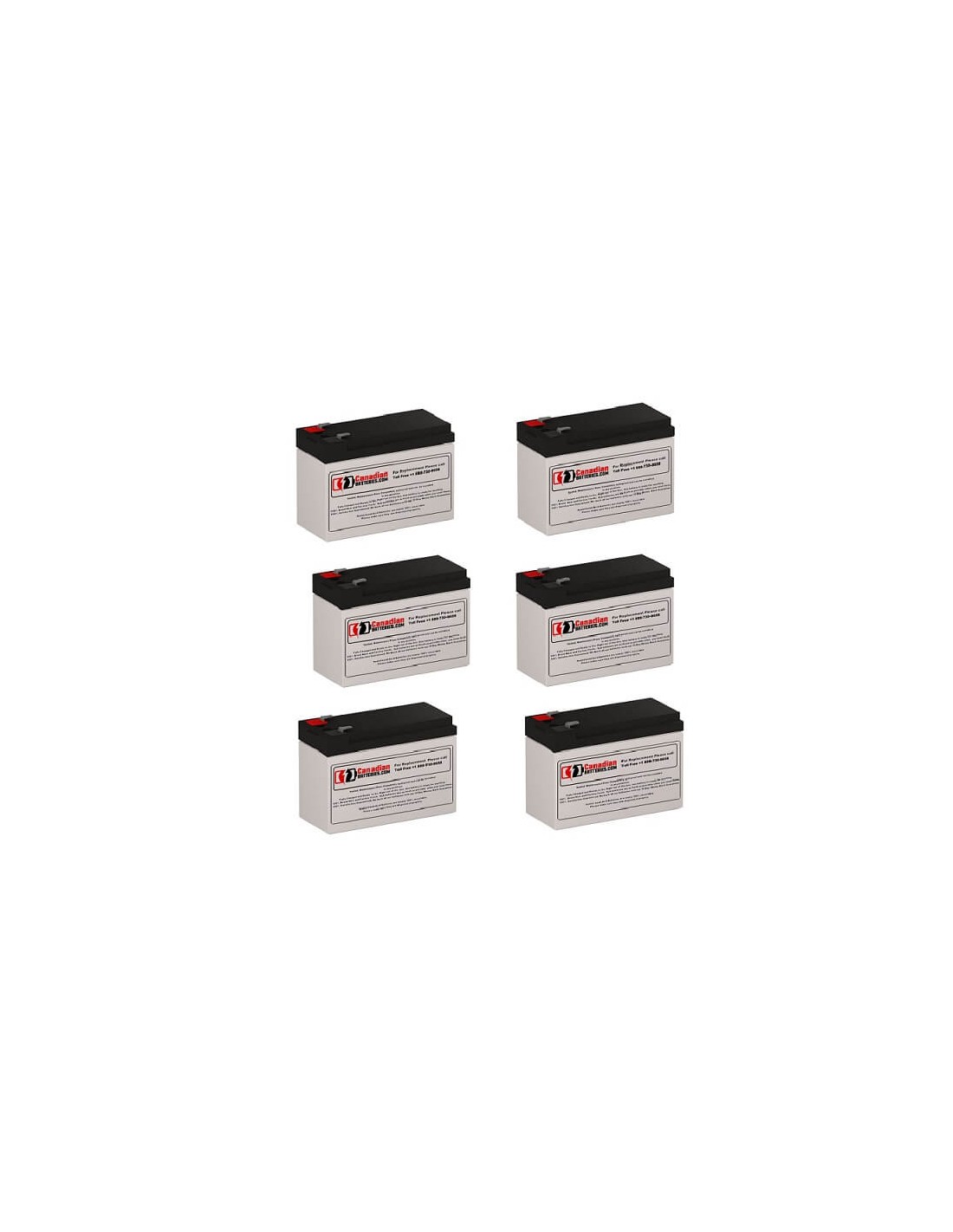 Batteries for Liebert Powersure Ps2200rt2-120 UPS, 6 x 12V, 7Ah - 84Wh