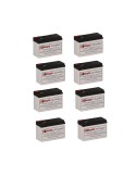 Batteries for Powerware Pw9130g2000t-xleu UPS, 8 x 12V, 9Ah - 108Wh