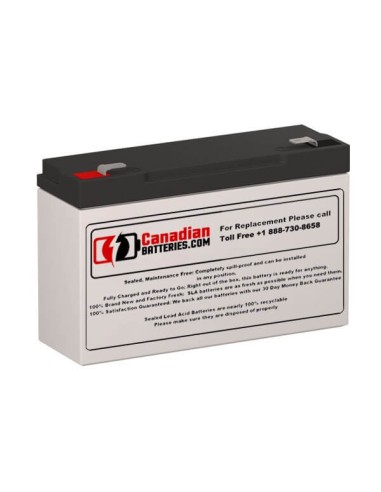 Battery for Minuteman B00008 UPS, 1 x 6V, 10Ah - 60Wh