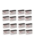 Batteries for Powerware Powerrite Pro Pro Ii 2400 Rackmount UPS, 16 x 6V, 12Ah - 72Wh