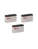 Batteries for Tripp Lite Smart700rm UPS, 3 x 6V, 12Ah - 72Wh