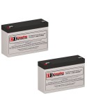 Batteries for Powerware Pw5115-500rm UPS, 2 x 6V, 7Ah - 42Wh