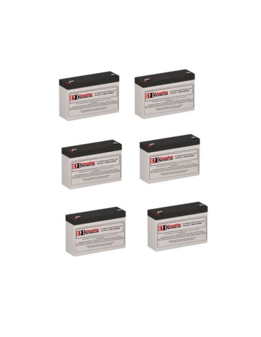 Batteries for Powerware Pw5115-1500rm UPS, 6 x 6V, 7Ah - 42Wh