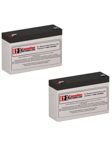 Batteries for Tripp Lite Smart500rt1u UPS, 2 x 6V, 7Ah - 42Wh