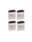 Batteries for Powerware 103003269-6591 UPS, 4 x 6V, 9Ah - 54Wh