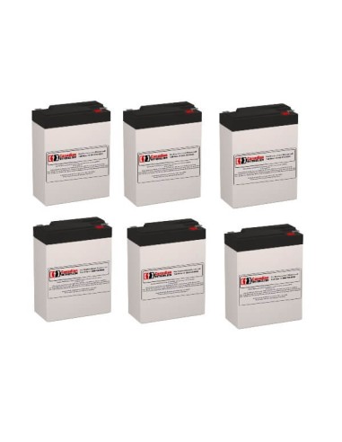 Batteries for Powerware Pw5115-1500 Rm UPS, 6 x 6V, 9Ah - 54Wh