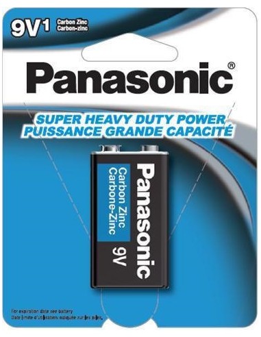 Panasonic 9 Volt Super Heavy Duty retail packed battery - Non Rechargeable