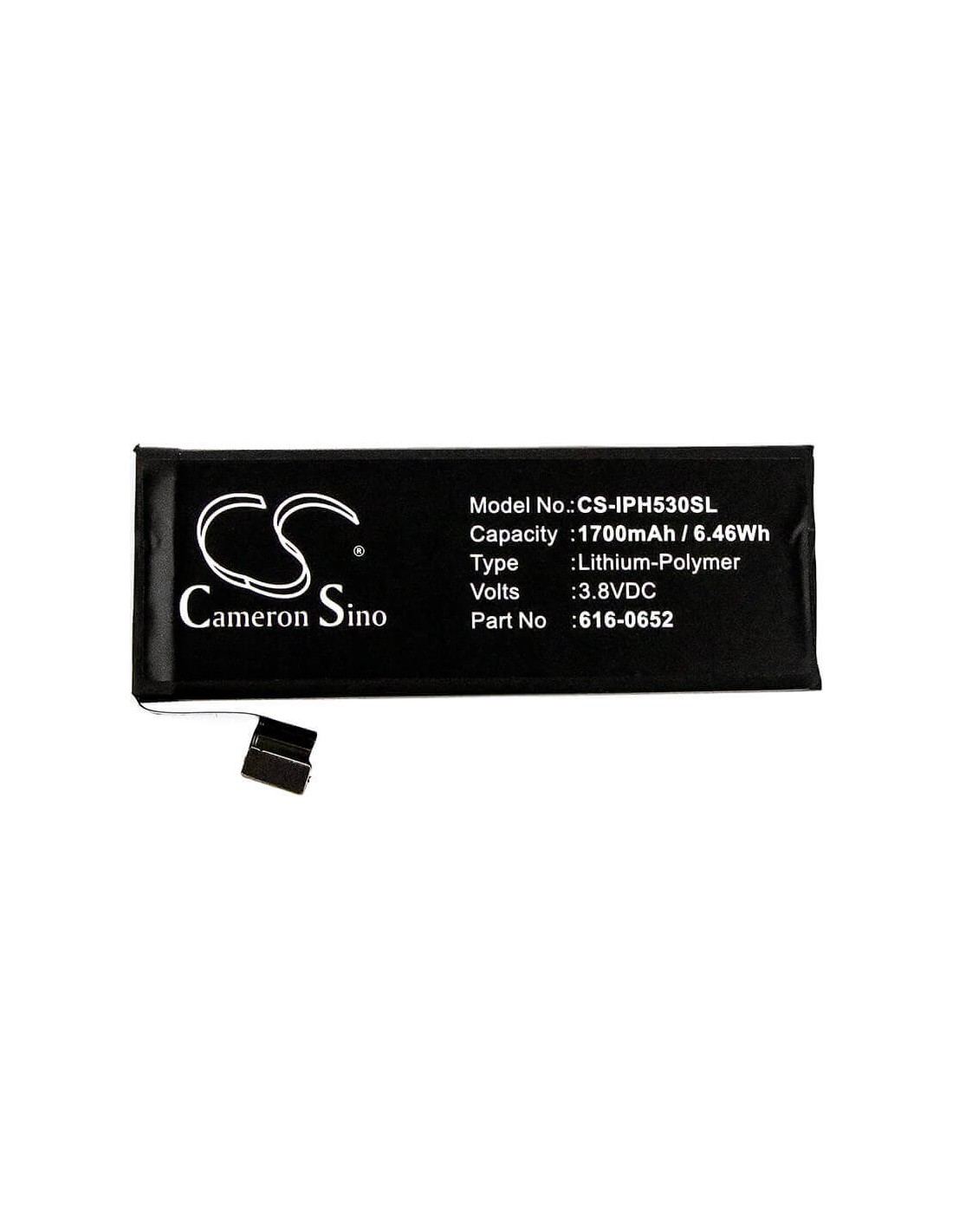 Super High Capacity Battery for Apple Iphone 5s 3.8V, 1700mAh - 6.46Wh