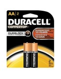 Duracell AA 2 Pack Coppertop Batteries model MN1500 2 On Card