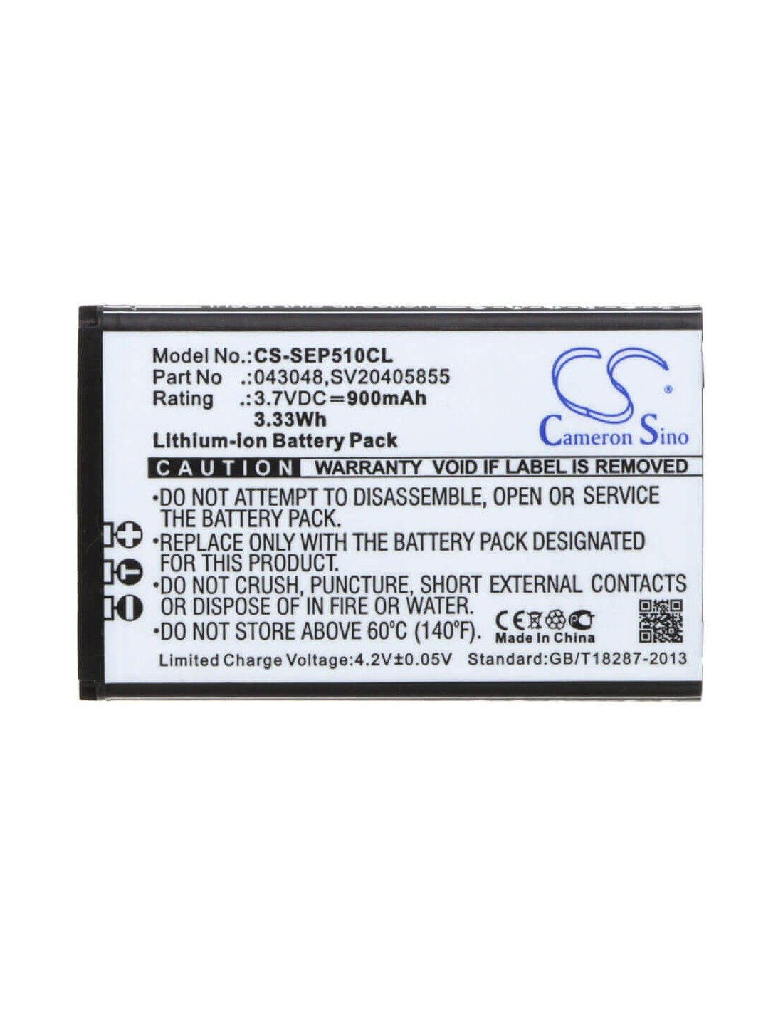 Battery for Swissvoice Epure, Epure Fulleco Duo 3.7V, 900mAh - 3.33Wh