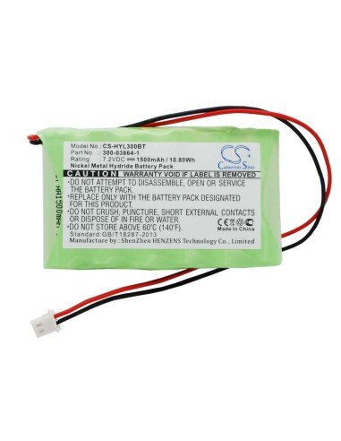 7.2V AA Battery Pack 1500mAh with wire leads