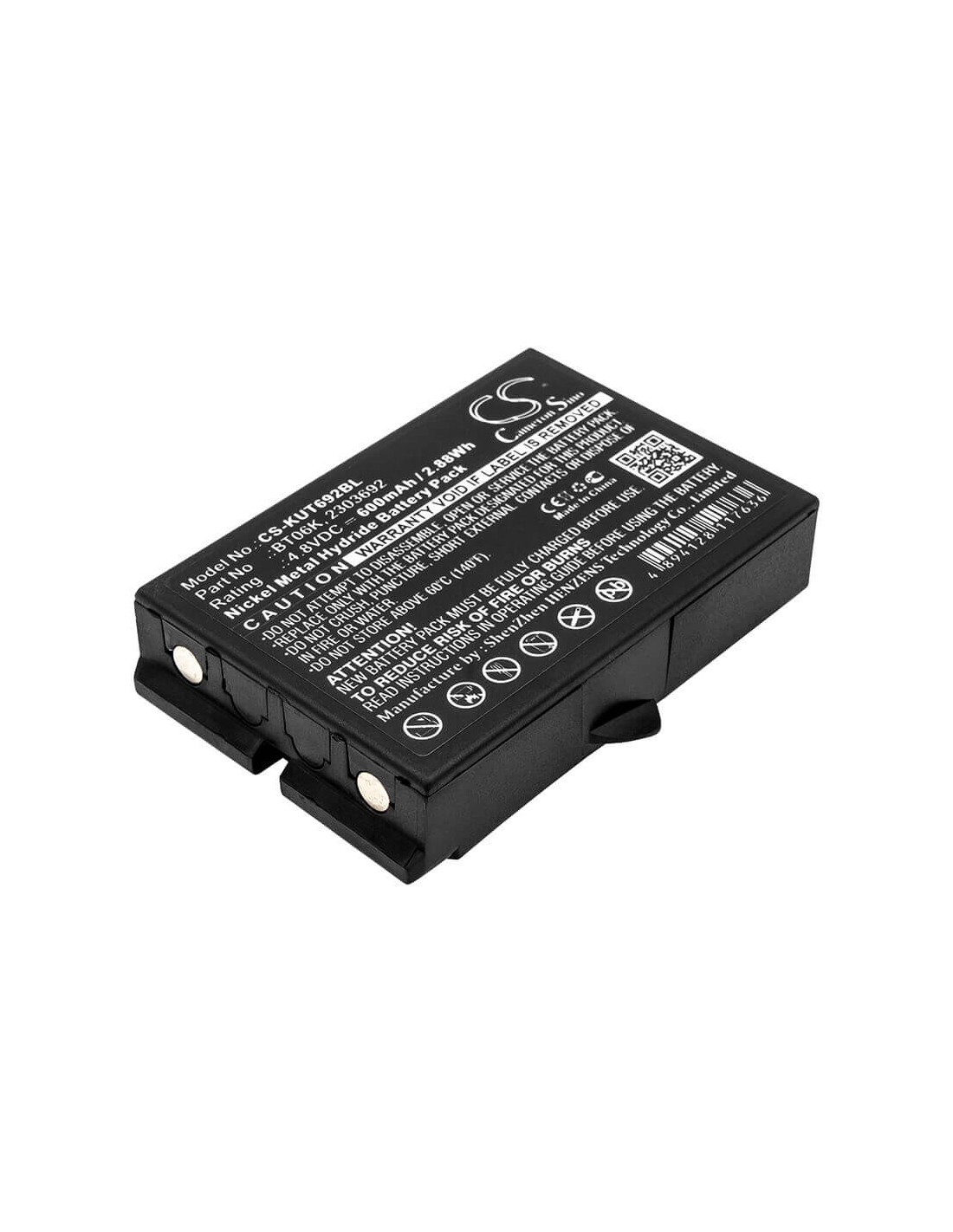 Battery for Ikusi, 2303692, Rad-tf Transmitters, Rad-ts 4.8V, 600mAh - 2.88Wh