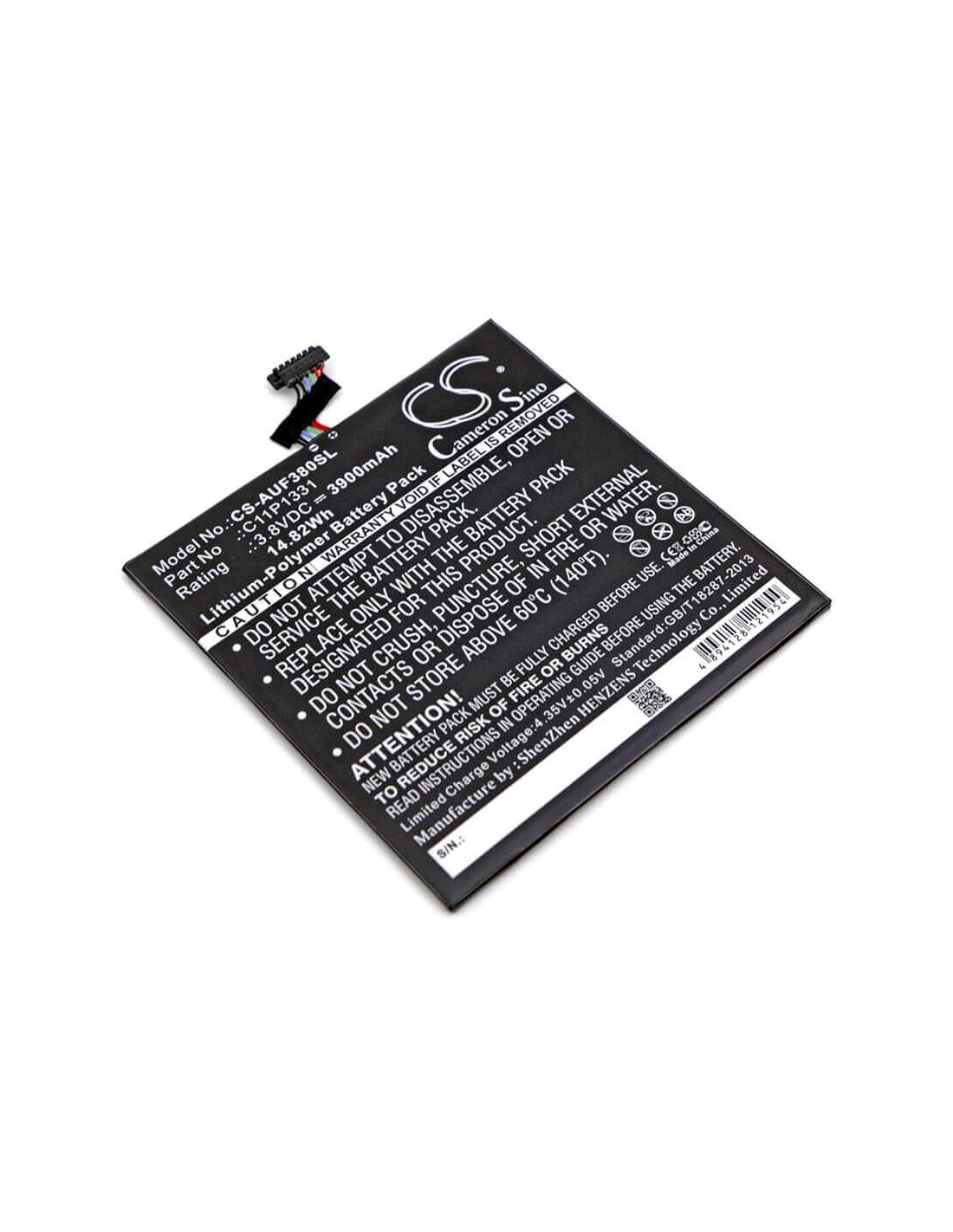 Battery for Asus Fonepad 8 Dual Sim, Fe380cg 3.8V, 3900mAh - 14.82Wh