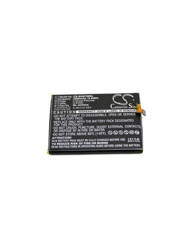 Battery for Gionee, Gn709l, Gn709t/w 3.8V, 2500mAh - 9.50Wh