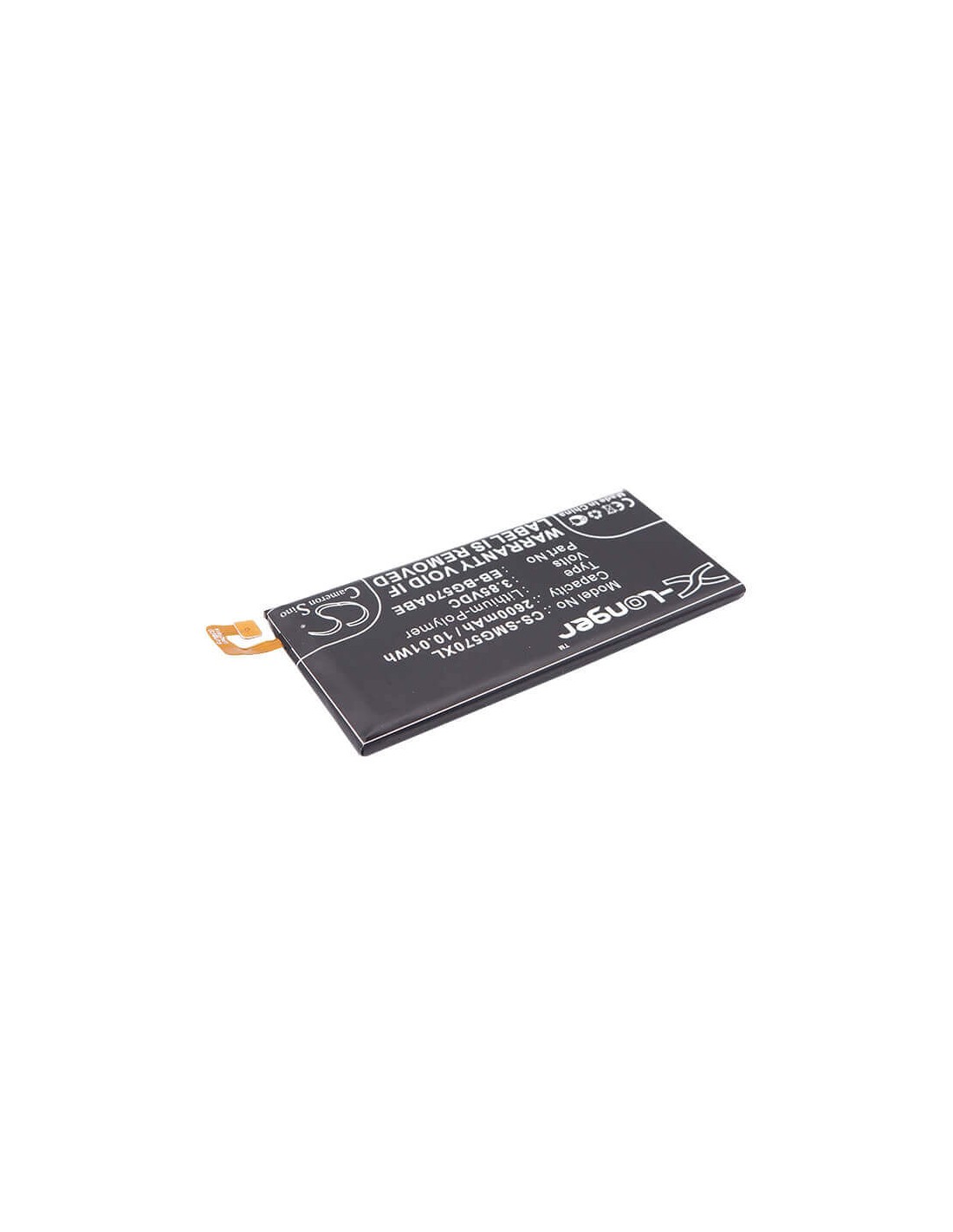 Battery for Samsung, Galaxy On5 2016 Duos 3.85V, 2600mAh - 10.01Wh