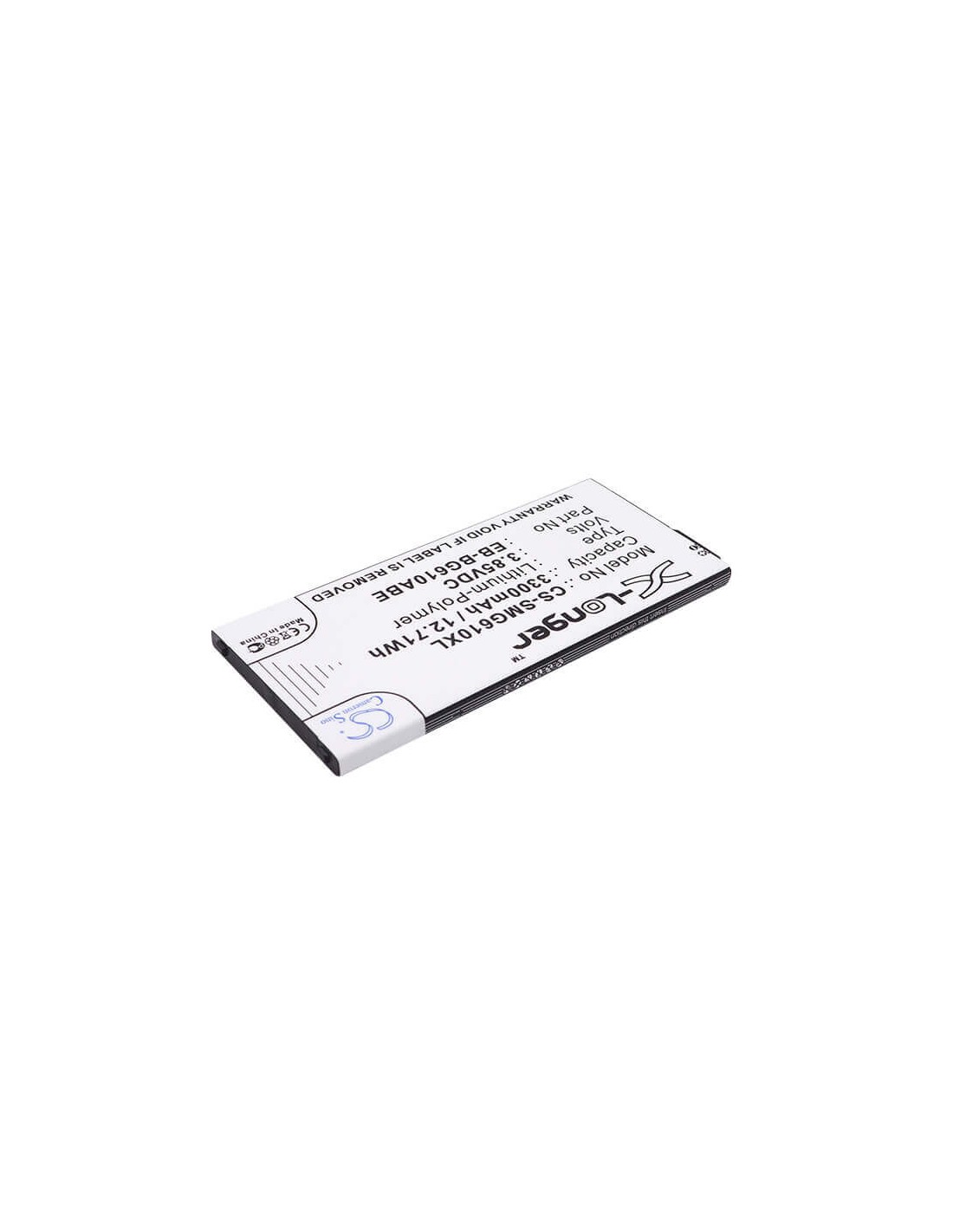 Battery for Samsung, Galaxy On7 2016 Duos 3.85V, 3300mAh - 12.71Wh