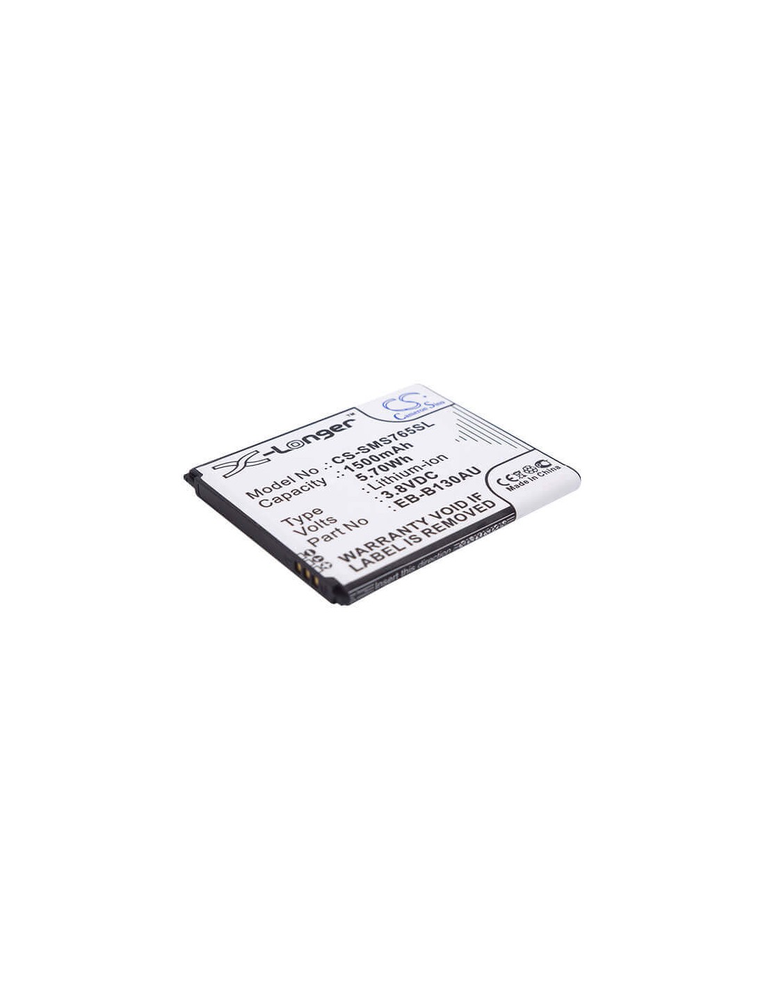 Battery for Samsung, Greatcall Touch 3 3.8V, 1500mAh - 5.70Wh