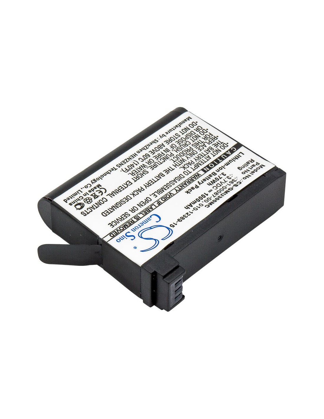 Battery for Garmin, Virb Ultra, Virb Ultra 30 3.7V, 1000mAh - 3.70Wh