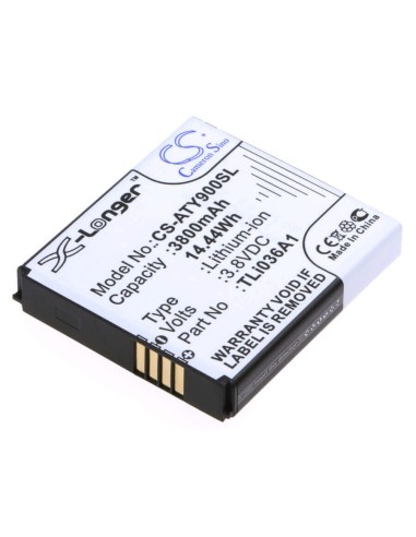 Battery for Alcatel, One Touch Link 4g+, One Touch Link 4g+ Lte 3.8V, 3800mAh - 14.44Wh
