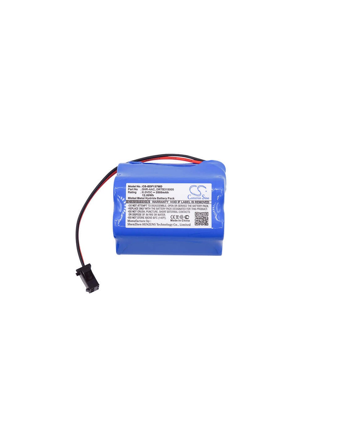 Battery for Sanyo, Mdf-137, Mdf-c8v, Mdf-u333, replaces 5hr-aac 6V, 2000mAh - 12.00Wh