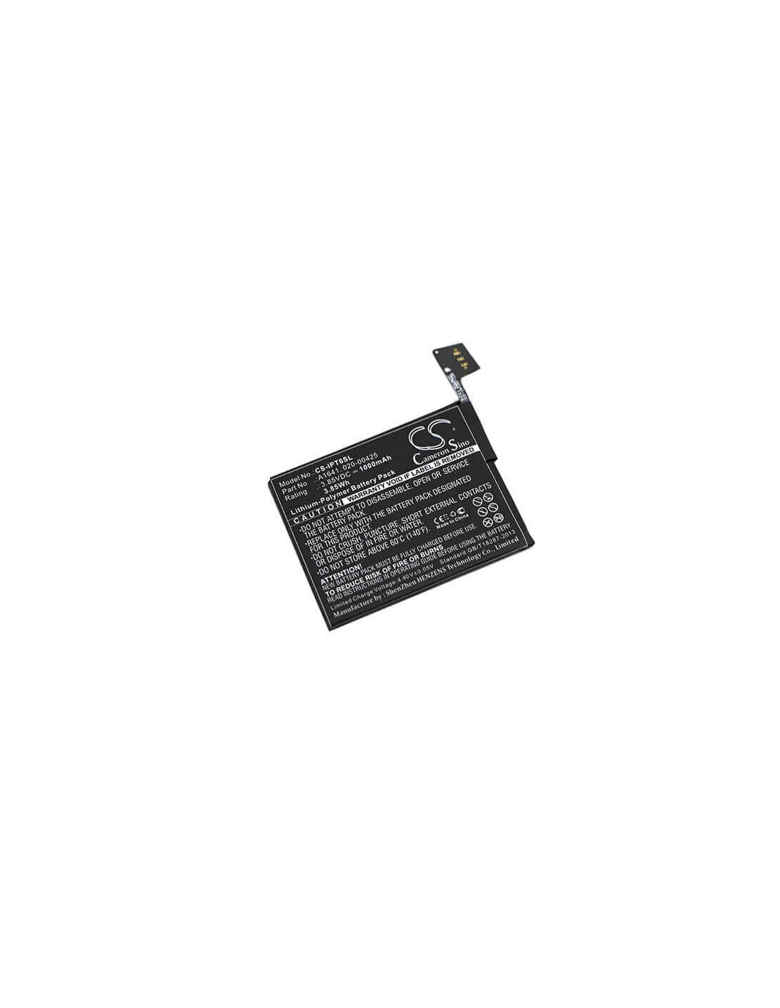 Battery for Apple, A1574, Ipod 7.1, Ipod Touch 6th 3.85V, 1000mAh - 3.85Wh