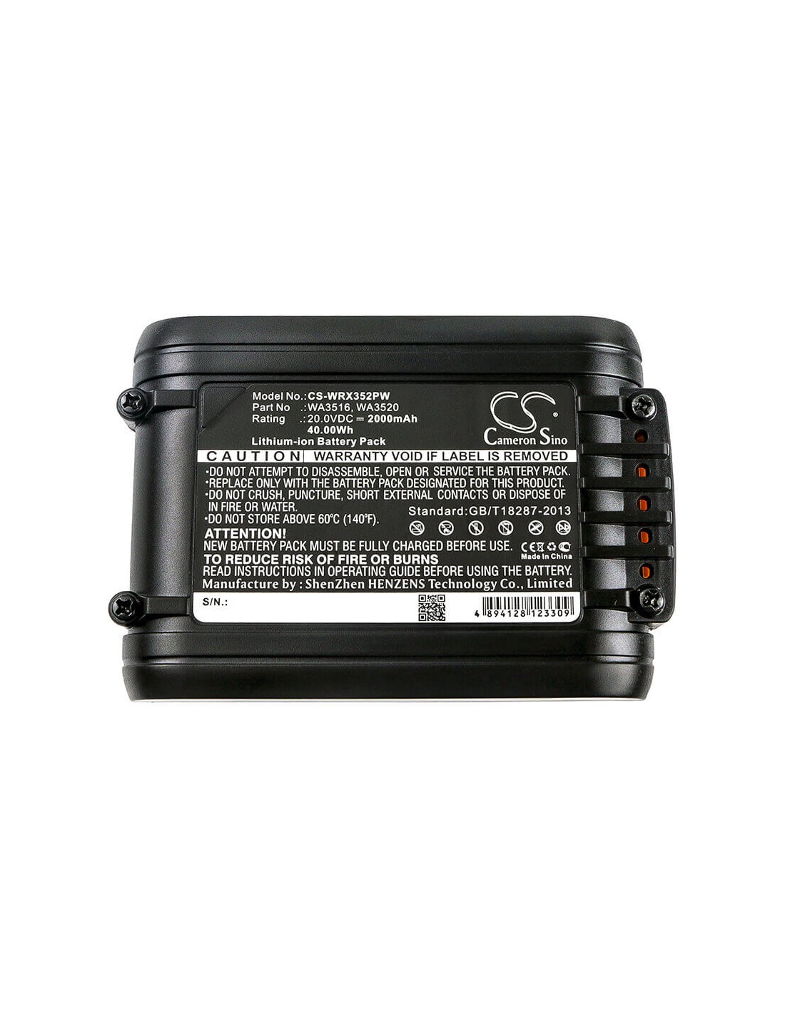 Battery for Worx, Wg154e, Wg160e, Wg160e.5, Wg169e 20V, 2000mAh - 40.00Wh