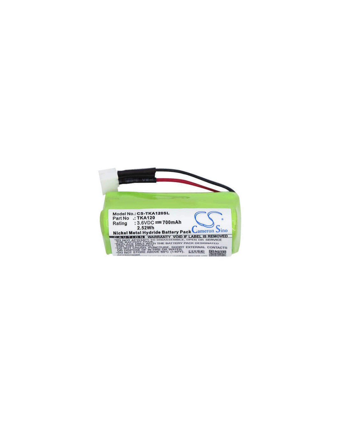 Battery for Life On Record A12 3.6V, 700mAh - 2.52Wh