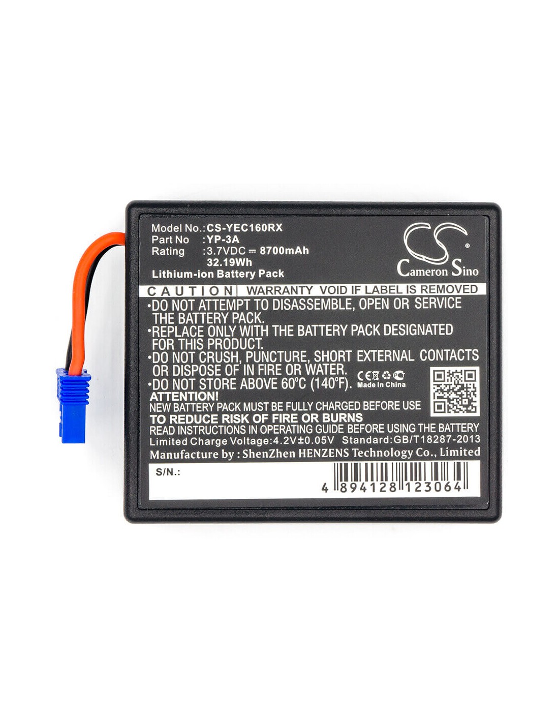 Battery for Yuneec, H480 Drone Remote Control 3.7V, 8700mAh - 32.19Wh