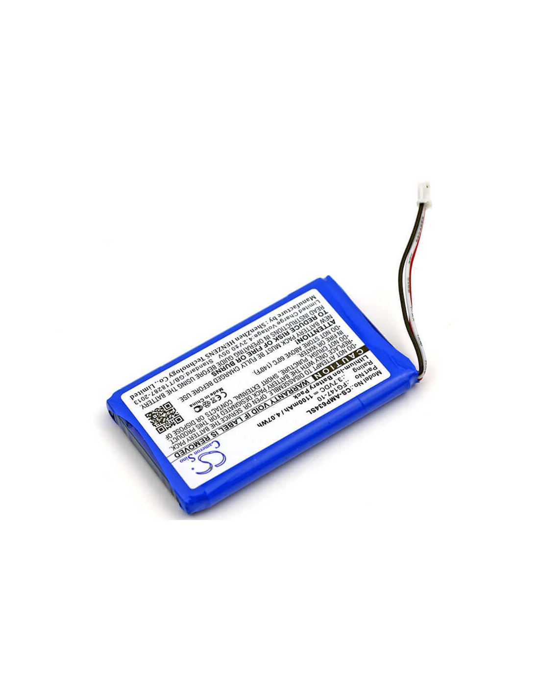 Battery for Amx, Mio Modero Remote Controls, Rs634 3.7V, 1100mAh - 4.07Wh