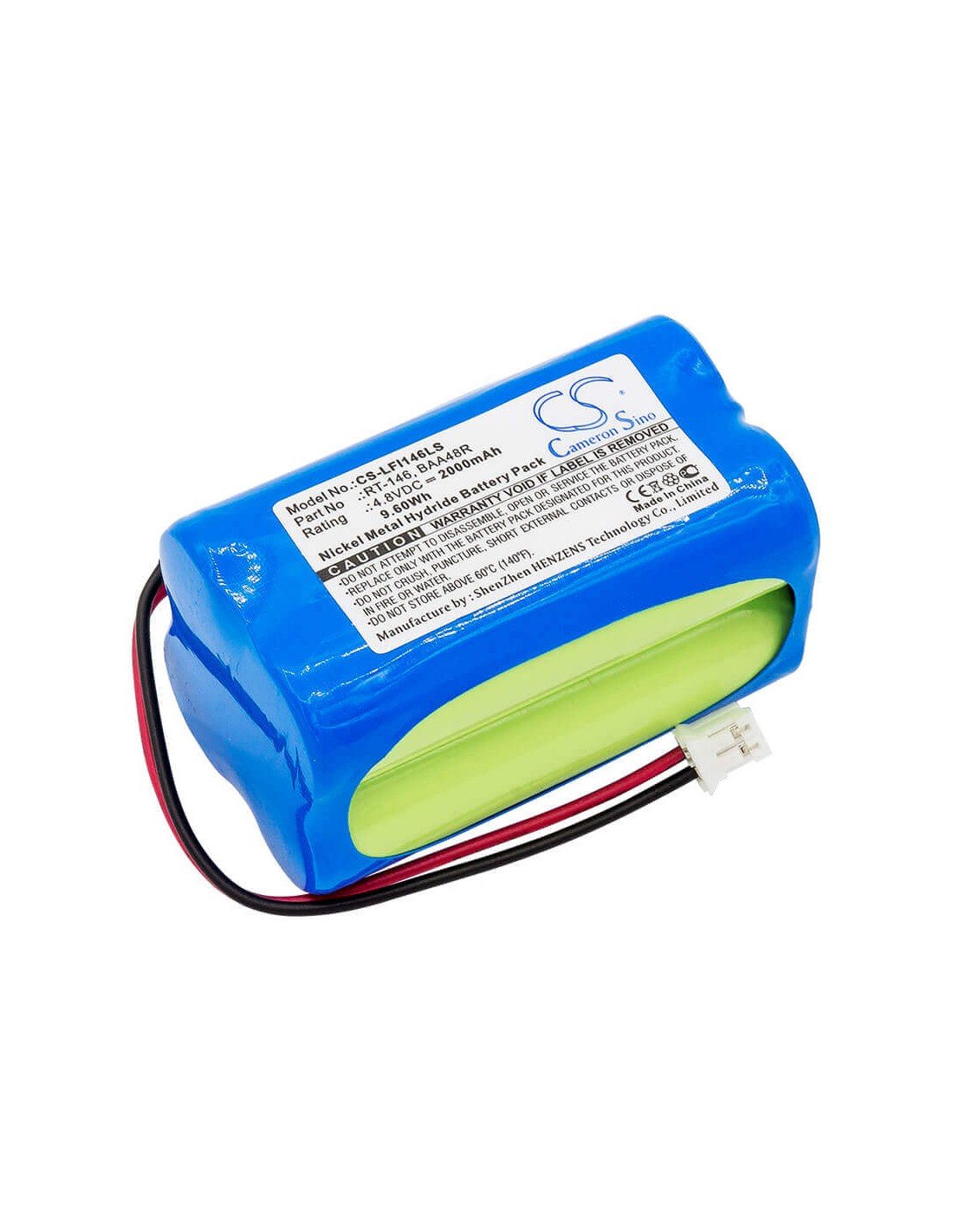 Extended Battery for Lfi, Daybrite Emergi-lite Baa48r, Light Alarms Bl93nc487, 4.8V, 2000mAh - 9.60Wh