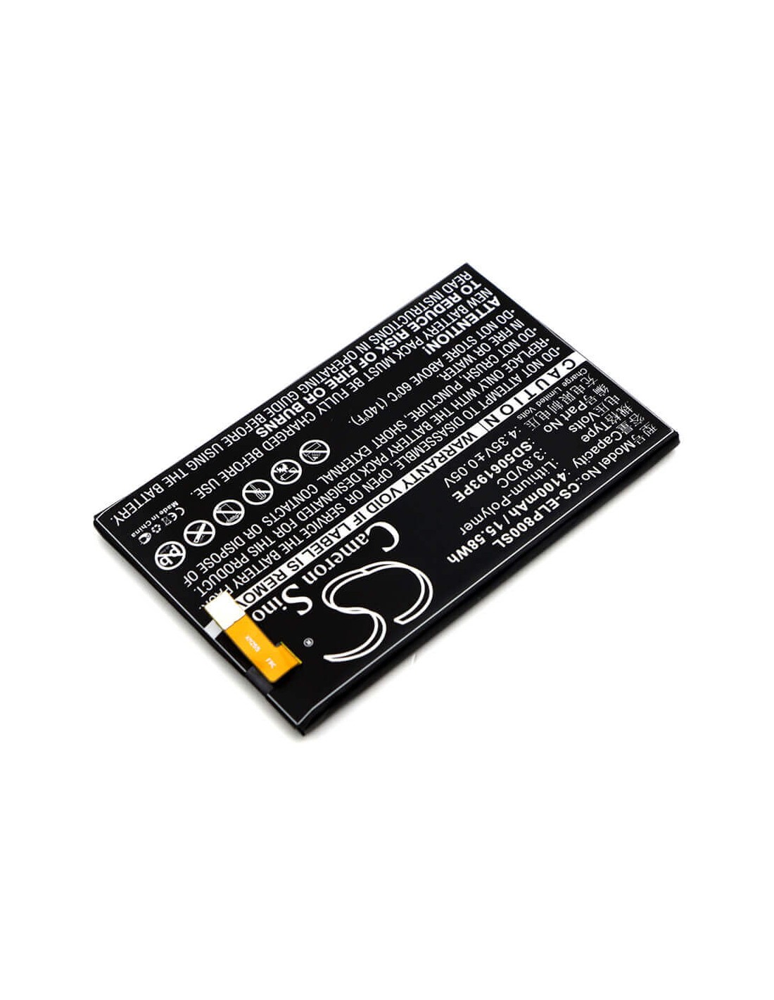 Battery for Elephone, P8000 3.8V, 4100mAh - 15.58Wh