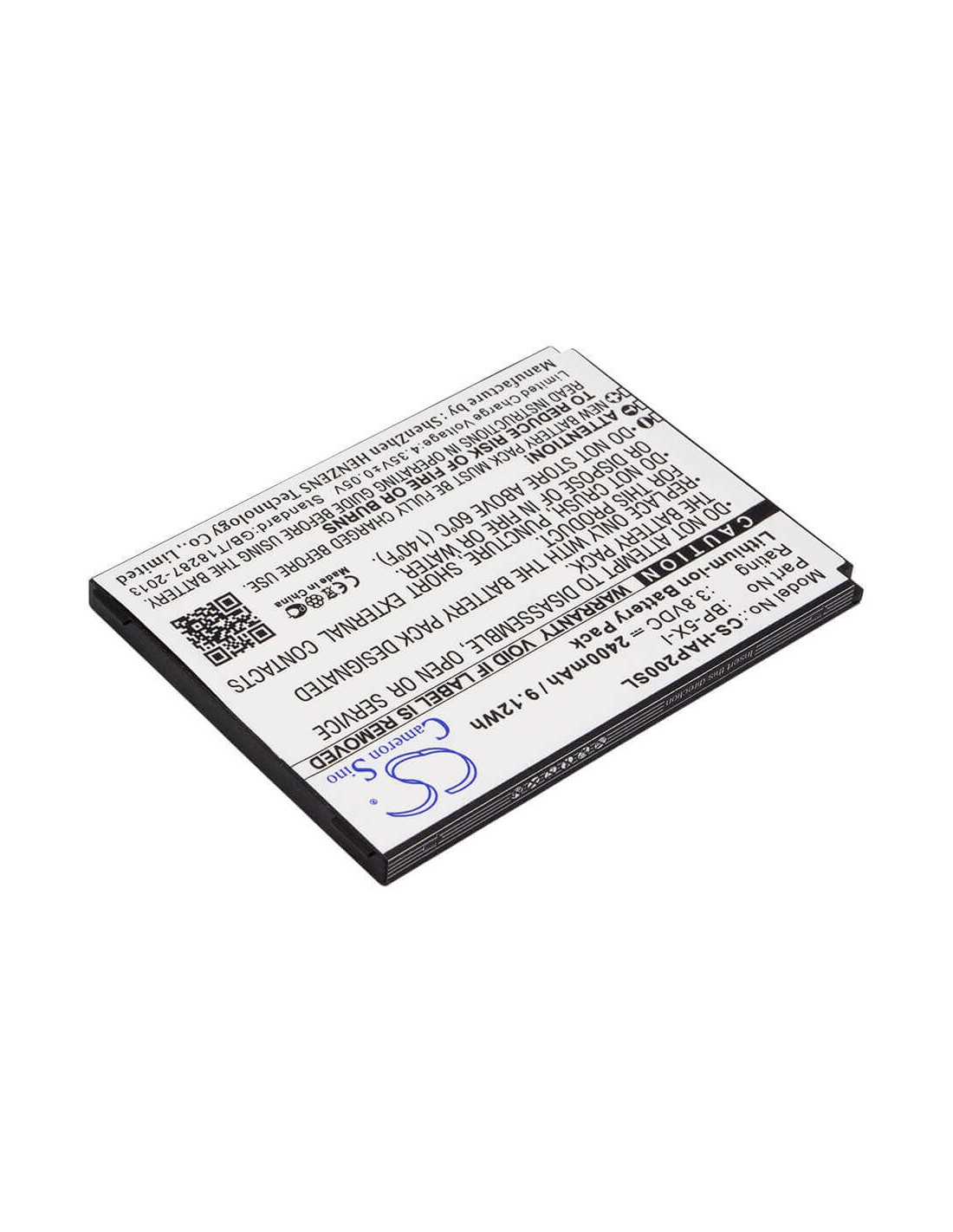 Battery for Highscreen, Boost2, Boost2 Se, Pure F, Innos, D10 D10c D10f 3.8V, 2400mAh - 9.12Wh