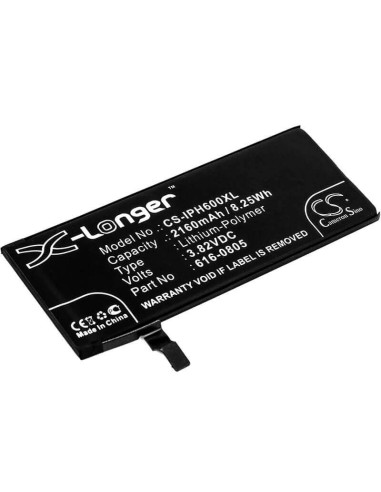 Battery for Apple, A1549, A1586, A1589, Iphone 6 3.82V, 2160mAh - 8.25Wh