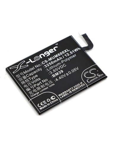 Battery for Xiaomi, Mi 6, Mi 6 Dual Sim, Mi 6 Dual Sim Td-lte 3.85V, 3250mAh - 12.51Wh