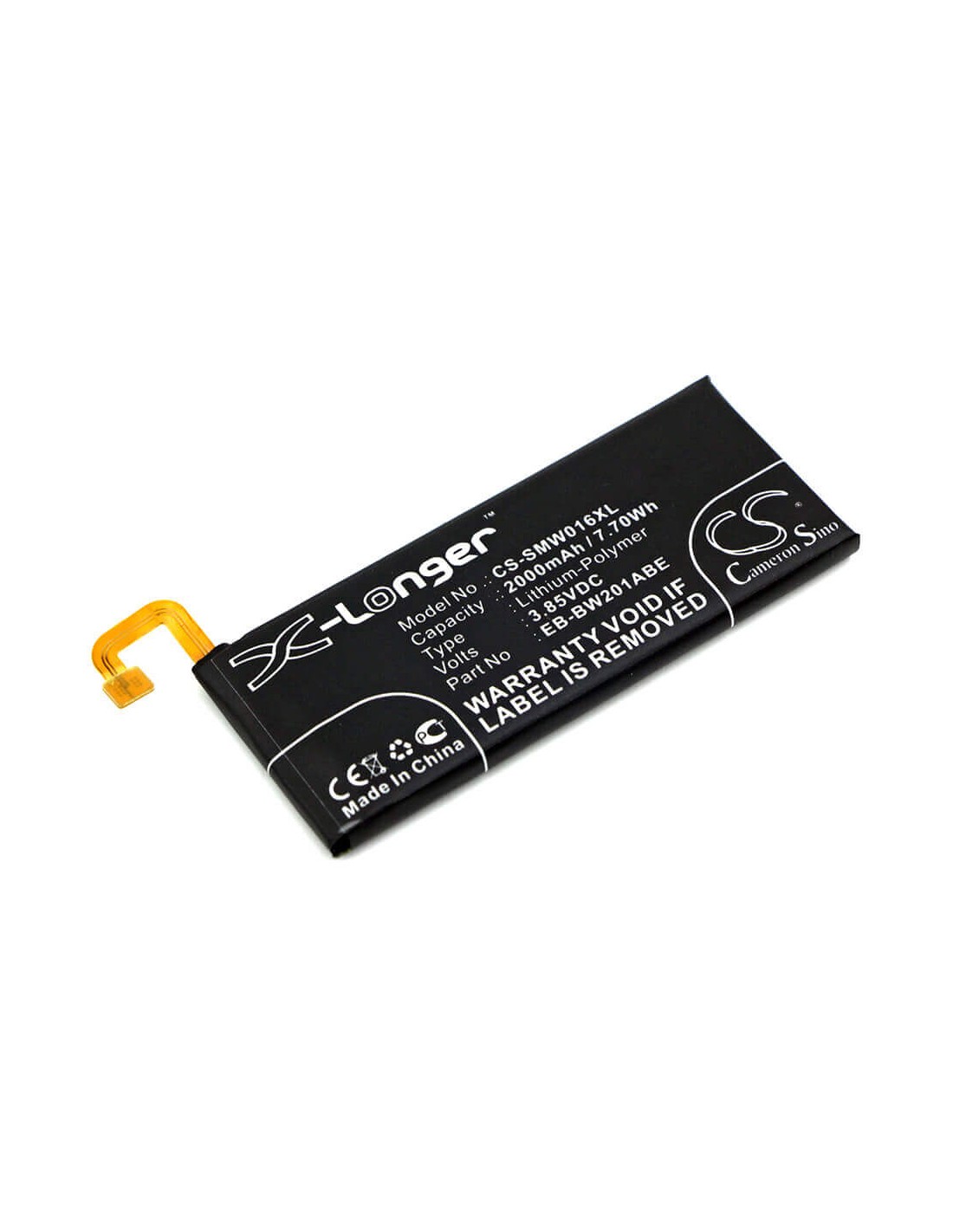 Battery for Samsung, Golden 3, W2016 3.85V, 2000mAh - 7.70Wh