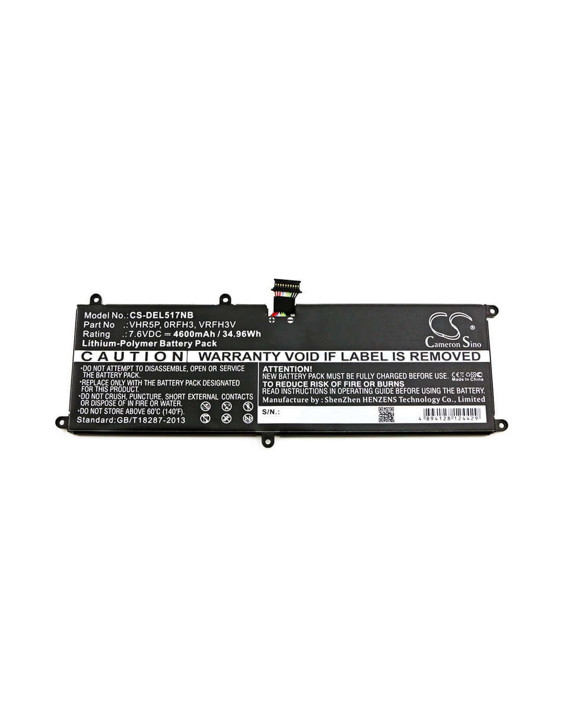 Battery for Dell, Latitude 11 5175, Latitude 11 5179, Latitude 5175 7.6V, 4600mAh - 34.96Wh