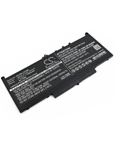 Battery for Dell, Latitude 12 E7270, Latitude 12 E7470 7.6V, 7200mAh - 54.72Wh