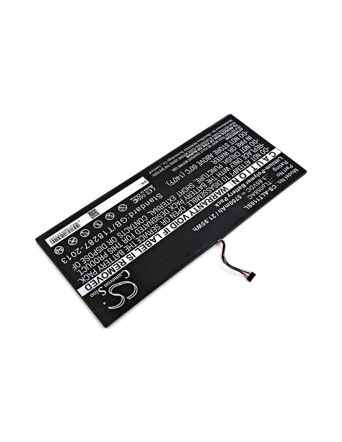 Battery for Alcatel, One Touch Plus 10", Ot-8085 3.85V, 5700mAh - 21.95Wh