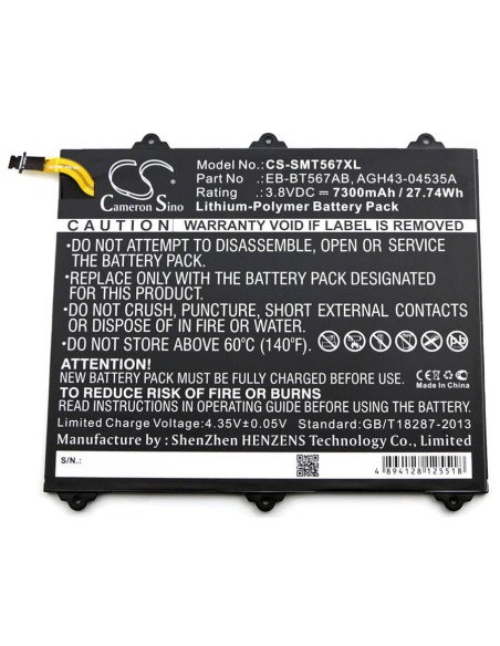 EB-BT567ABA Battery for Samsung Galaxy Tab E 9.6 XLTE SM-T560NU SM-T567 SM-T567V 