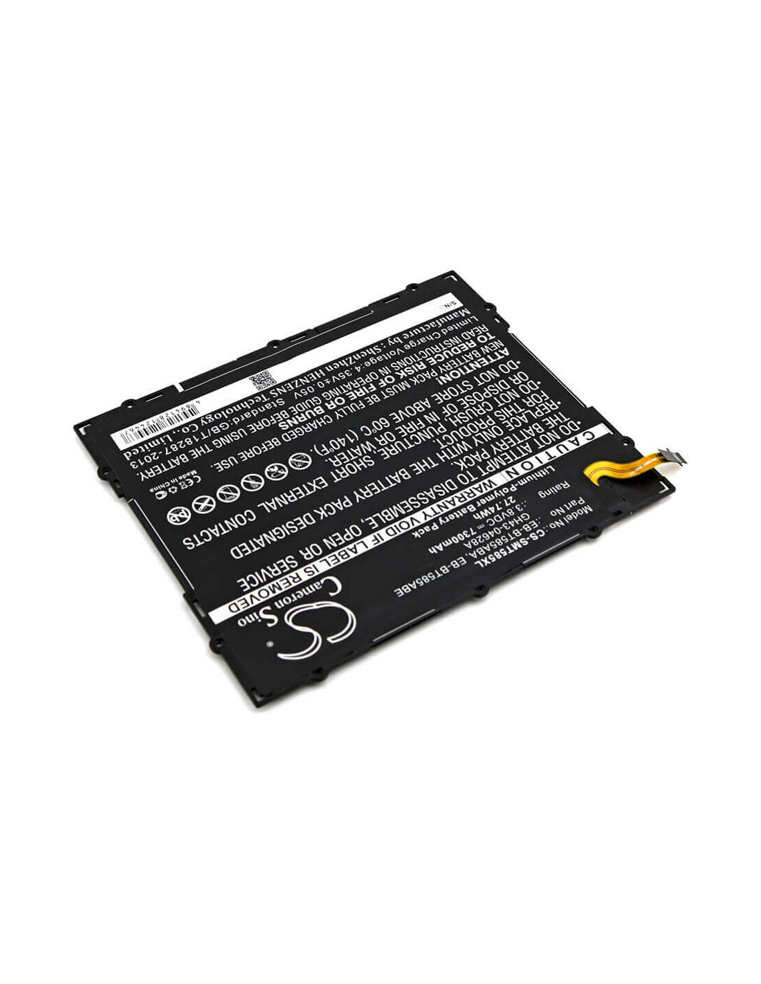 Battery for Samsung, Galaxy Tab A 10.1 2016 Td-lte 3.8V, 7300mAh - 27.74Wh
