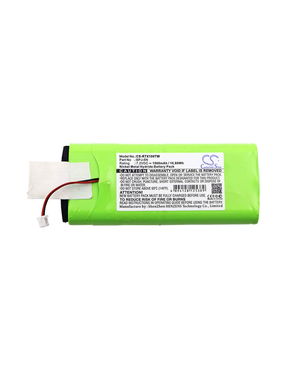 Battery for Ritron, Jmx-100, Jmx-150, Jmx-450, Jobcom 7.2V, 1500mAh - 10.80Wh