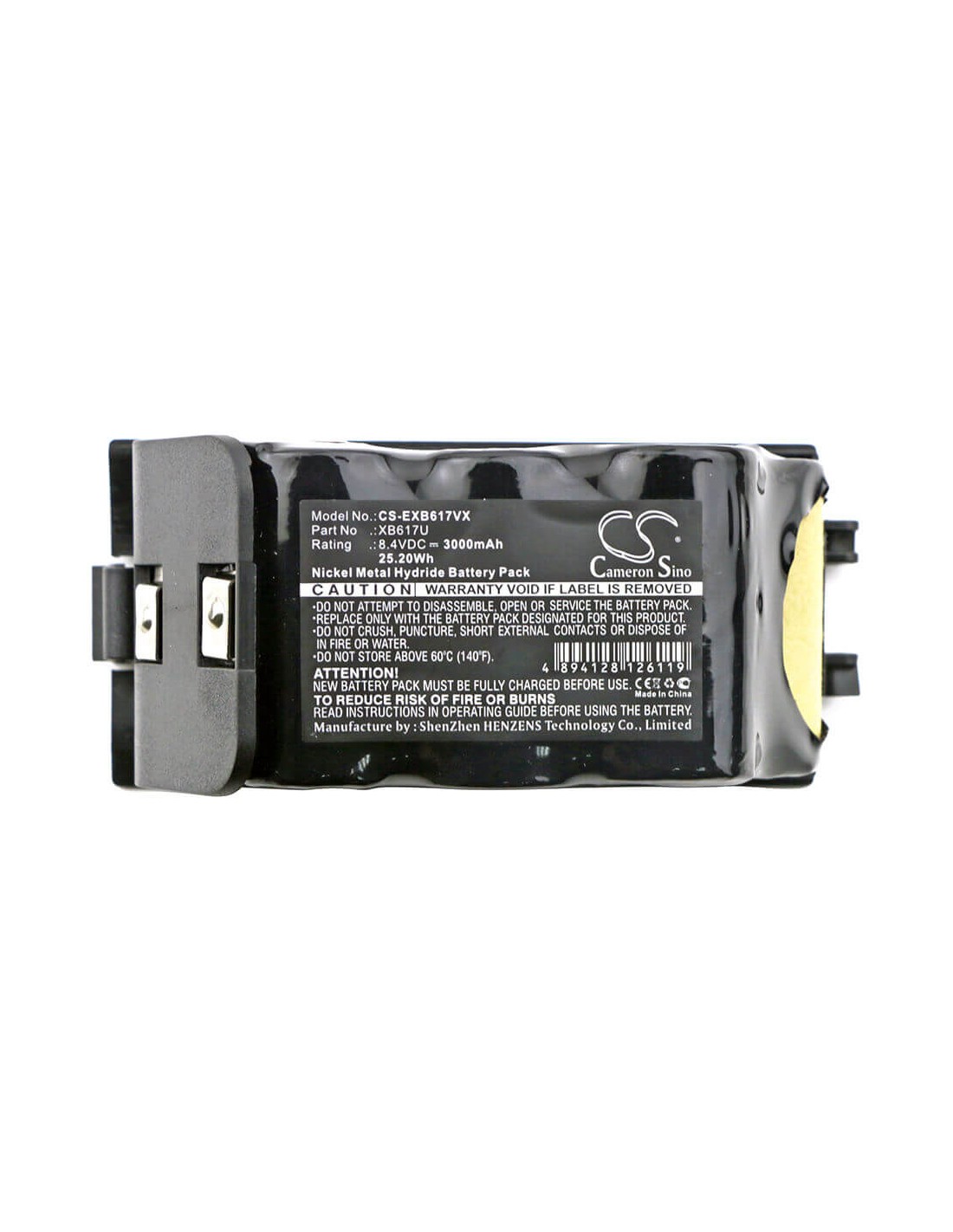 Battery for Euro Pro, Xb617u 8.4V, 3000mAh - 25.20Wh