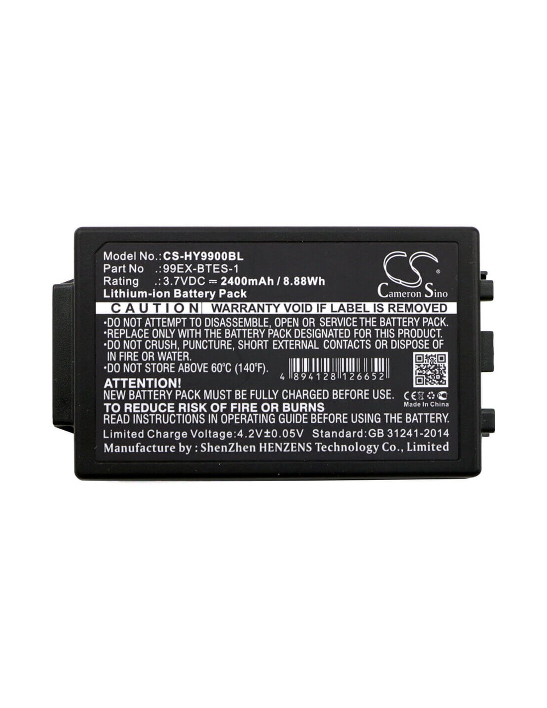Battery for Dolphin, 99ex, 99exhc, 99gx, Honeywell 3.7V, 2400mAh - 8.88Wh