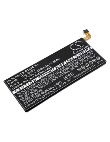 Battery for Blackberry & Alcatel, One Touch Idol 4, One Touch Idol 4 Lte Du 3.8V, 2200mAh - 8.36Wh