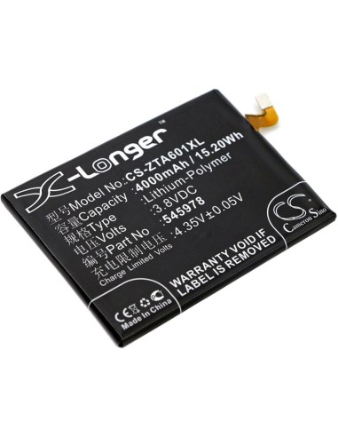 Battery for Zte, Ba601, Blade A601 3.8V, 4000mAh - 15.20Wh